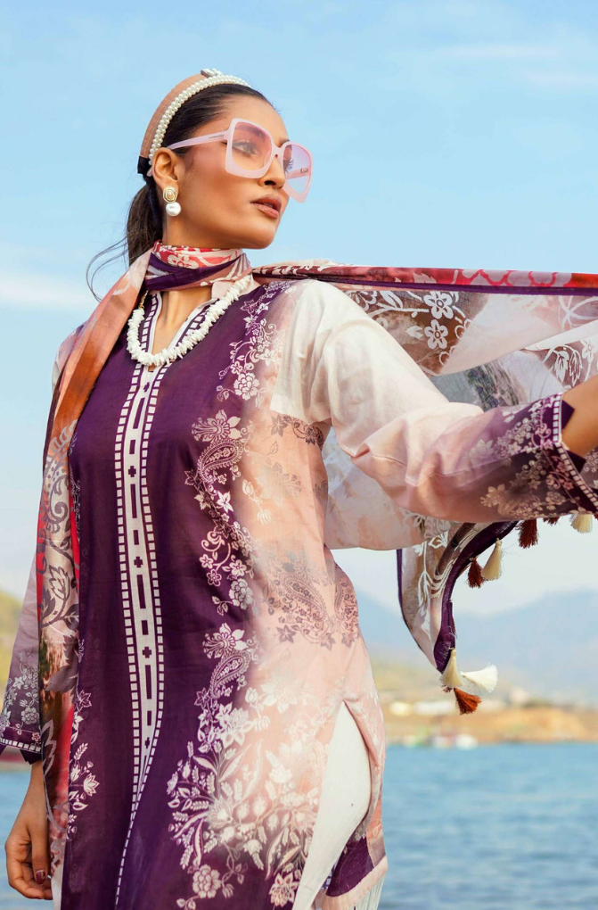 3-PC Tehwar By Paltar Printed Lawn