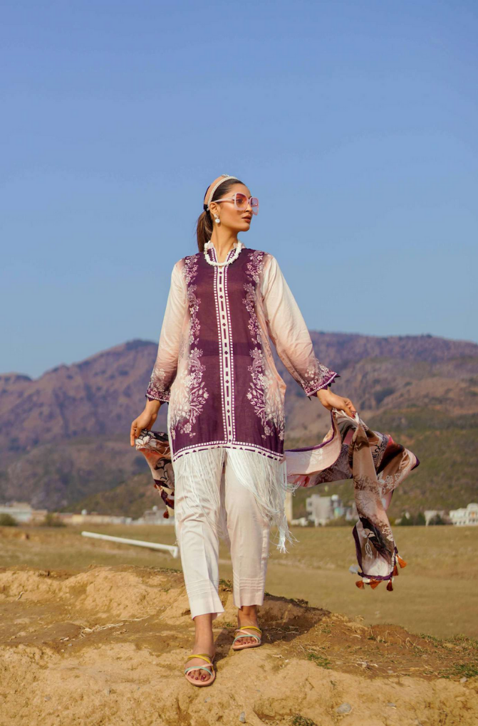 3-PC Tehwar By Paltar Printed Lawn