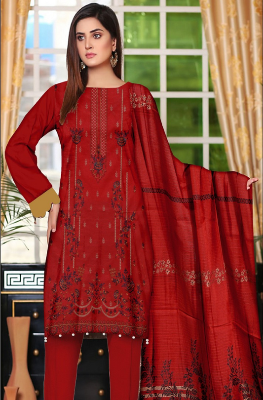 3-PC Bareeze Fancy Bana Doria Lawn (vol-26)