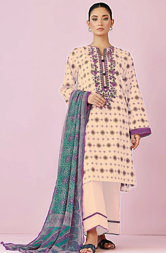 3-PC Orient Printed Summer Collection