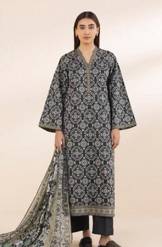 3 Piece - Sapphire Printed Fabric