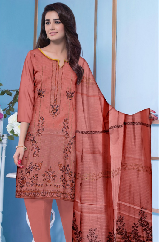 3-PC Bareeze Fancy Bana Doria Lawn (vol-26)